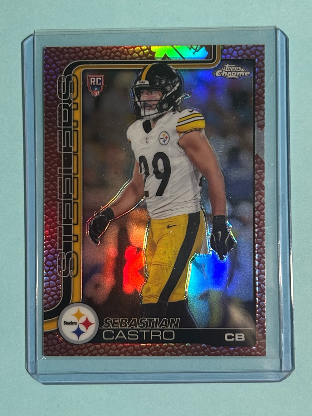 Sebastian Castro ,Steelers ,Rookie Pigskin 2025 Topps Chrome Football #370